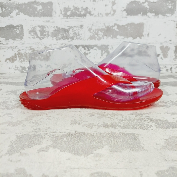 New Melissa Womens Real Jelly Red Flip Flops X409 - Picture 6 of 12